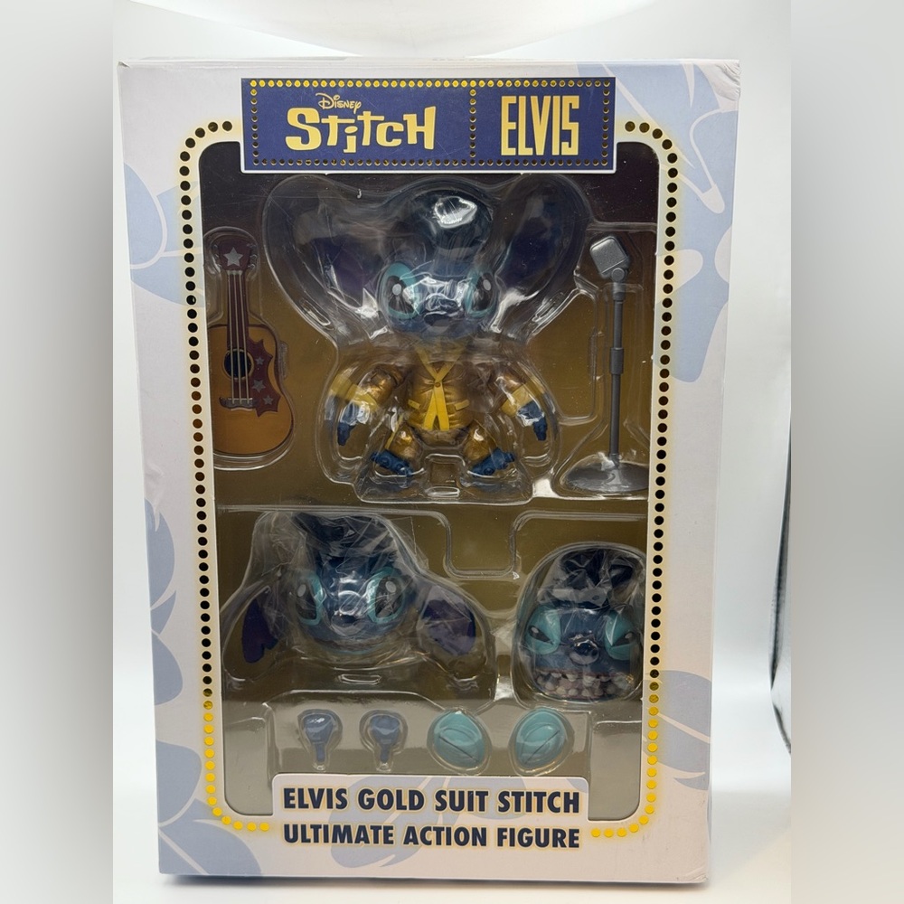 Disney Stitch Elvis Ultimate Action Figure - Blue and Gold